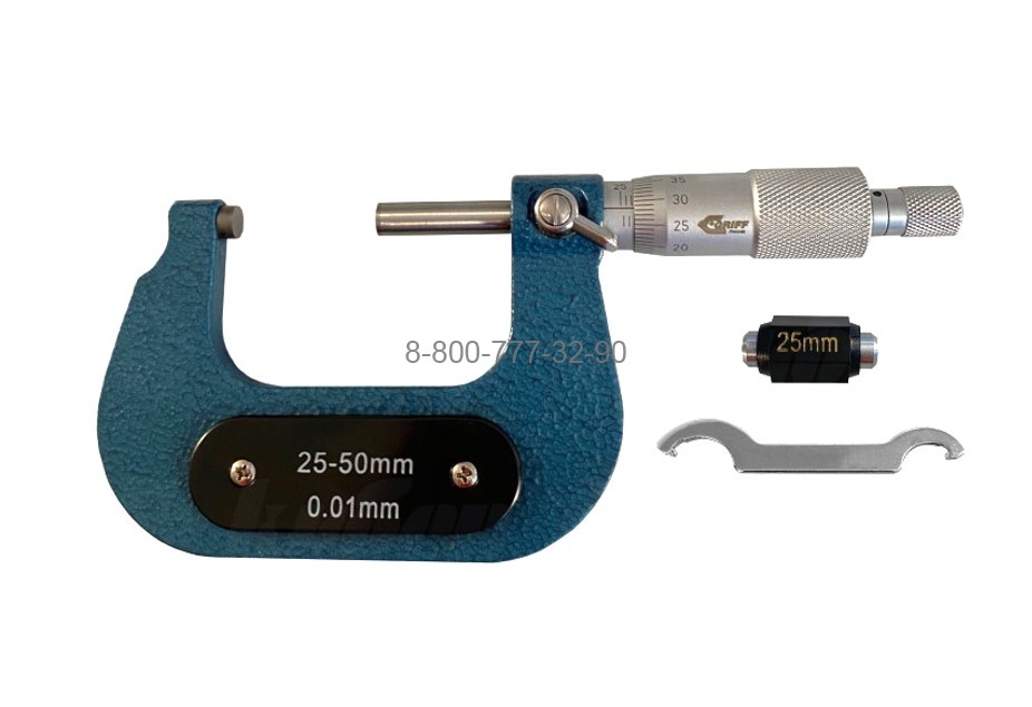 Микрометр МК-50-1 "Griff" (производство Guilin Measuring) Микрометр МК-50-1 "Griff" (производство Guilin Measuring)