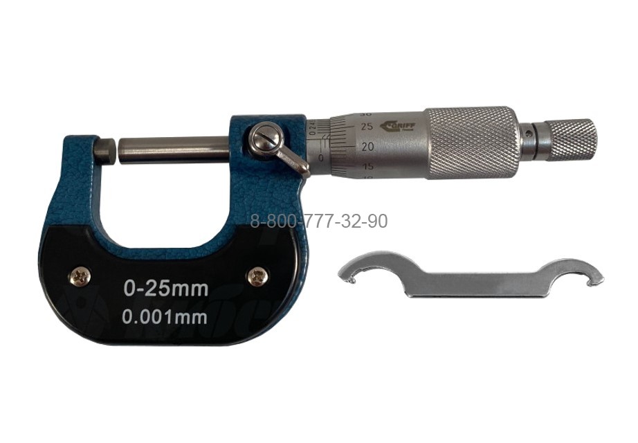 Микрометр МК-25 0,001 "Griff" (производство Guilin Measuring) Микрометр МК-25 0,001 "Griff" (производство Guilin Measuring)