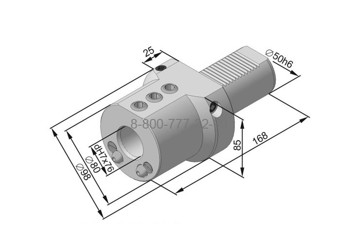 Держатель для инструмента c ц/х Е2-50x25 (291.342.151-01) Держатель для инструмента c ц/х Е2-50x25 (291.342.151-01)