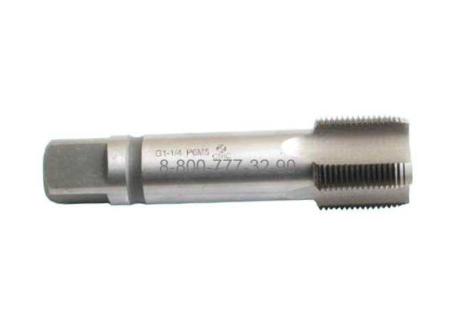 Метчик G 1 1/2 трубный цилиндрический, Р6АМ5, м/р. (11 ниток/дюйм) "Cnic" Метчик G 1 1/2 трубный цилиндрический, Р6АМ5, м/р. (11 ниток/дюйм) "Cnic"