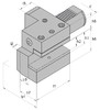 C1-30x20x70 держатель инструмента VDI аксиальный, правый