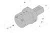 E2-40x8 Держатель инструмента VDI для расточных резцов, аксиальный