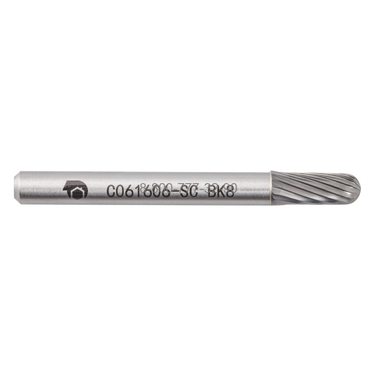 Борфреза твердосплавная C061606-SC (спиральная насечка, 6х16х6х61, SDW Tools)