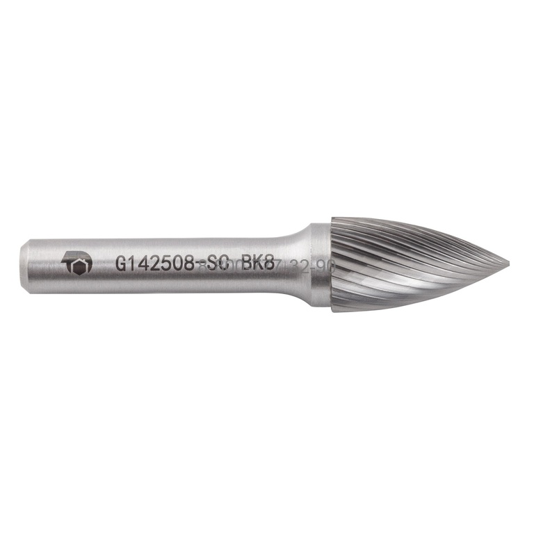 Борфреза твердосплавная G142508-SC (спиральная насечка, 14х25х8х70, SDW Tools) Борфреза твердосплавная G142508-SC (спиральная насечка, 14х25х8х70, SDW Tools)
