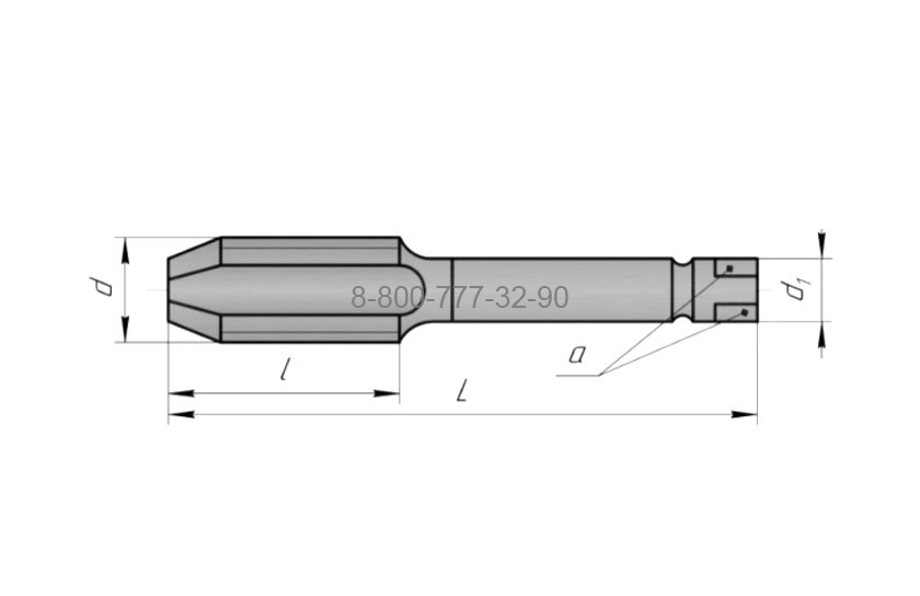 Метчик G1 3/4 Р6М5 А3 трубный цилиндрический левый м/р глухой исп2 L=200 dнар.резьбы=53,74 Метчик G1 3/4 Р6М5 А3 трубный цилиндрический левый м/р глухой исп2 L=200 dнар.резьбы=53,74