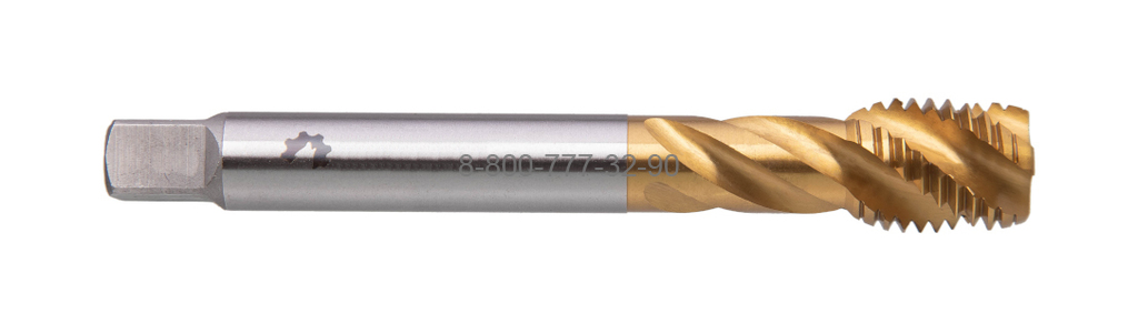 Метчик м/р M18х2,5 Р6М5/М2 DIN376 TiN, с винтовой канавкой,, "Wolfstar" Метчик м/р M18х2,5 Р6М5/М2 DIN376 TiN, с винтовой канавкой,, "Wolfstar"