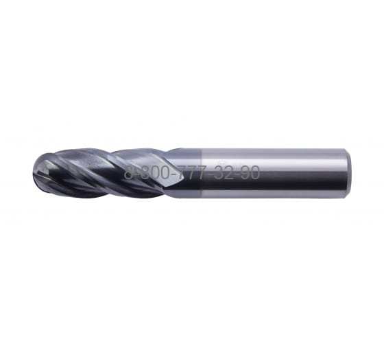 Фреза концевая радиусная 12х30х75 (ц/х, К40 (ВК10), Z=4, PANDA CNC) Фреза концевая радиусная 12х30х75 (ц/х, К40 (ВК10), Z=4, PANDA CNC)