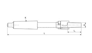 Оправка для насадных разверток и зенкеров КМ3-d16 (l=30 мм, l=280 мм без паза под клин)