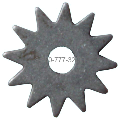 Шарошка d 50х2,0х14 (звездочка) сталь 20 закаленная, твердость 65HRC, тупозубая Z=15 Шарошка d 50х2,0х14 (звездочка) сталь 20 закаленная, твердость 65HRC, тупозубая Z=15